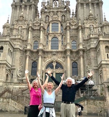 Arrival at the Cathedral de Compostela