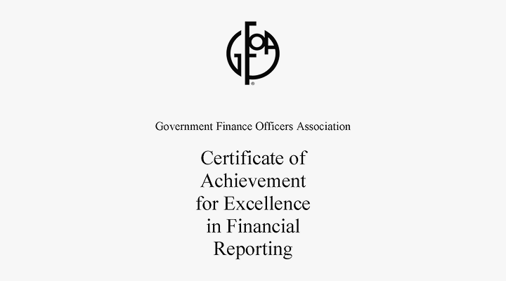 Certificate of Achievement for Excellence in Financial Reporting