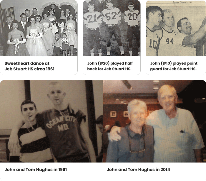 Collage of John photos