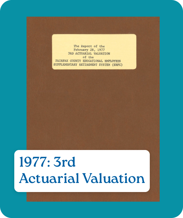 1977: 3rd Actuarial Valuation